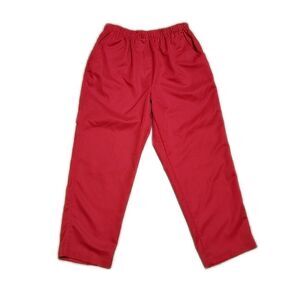 Alia Elastic Waist Pull On Pants ~ Sz 10P ~ Red ~ High Rise ~ 24.5 " Inseam